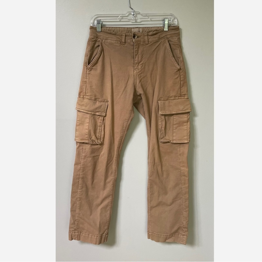 Jachs Cargo Pants 30/30 Men's Denim Tan Utility Wide Leg Thick Canvas Pockets
